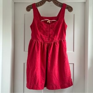 Maeve Pink Corduroy Sleeveless Fit Flare Dress with Pockets Size 4